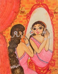 Sidra Sattar, 7 x 10 inch, Mixed Media On Paper, Figurative Painting, AC-SSR-003